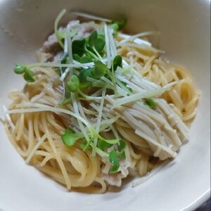 えのきと豚肉の柚子胡椒パスタ